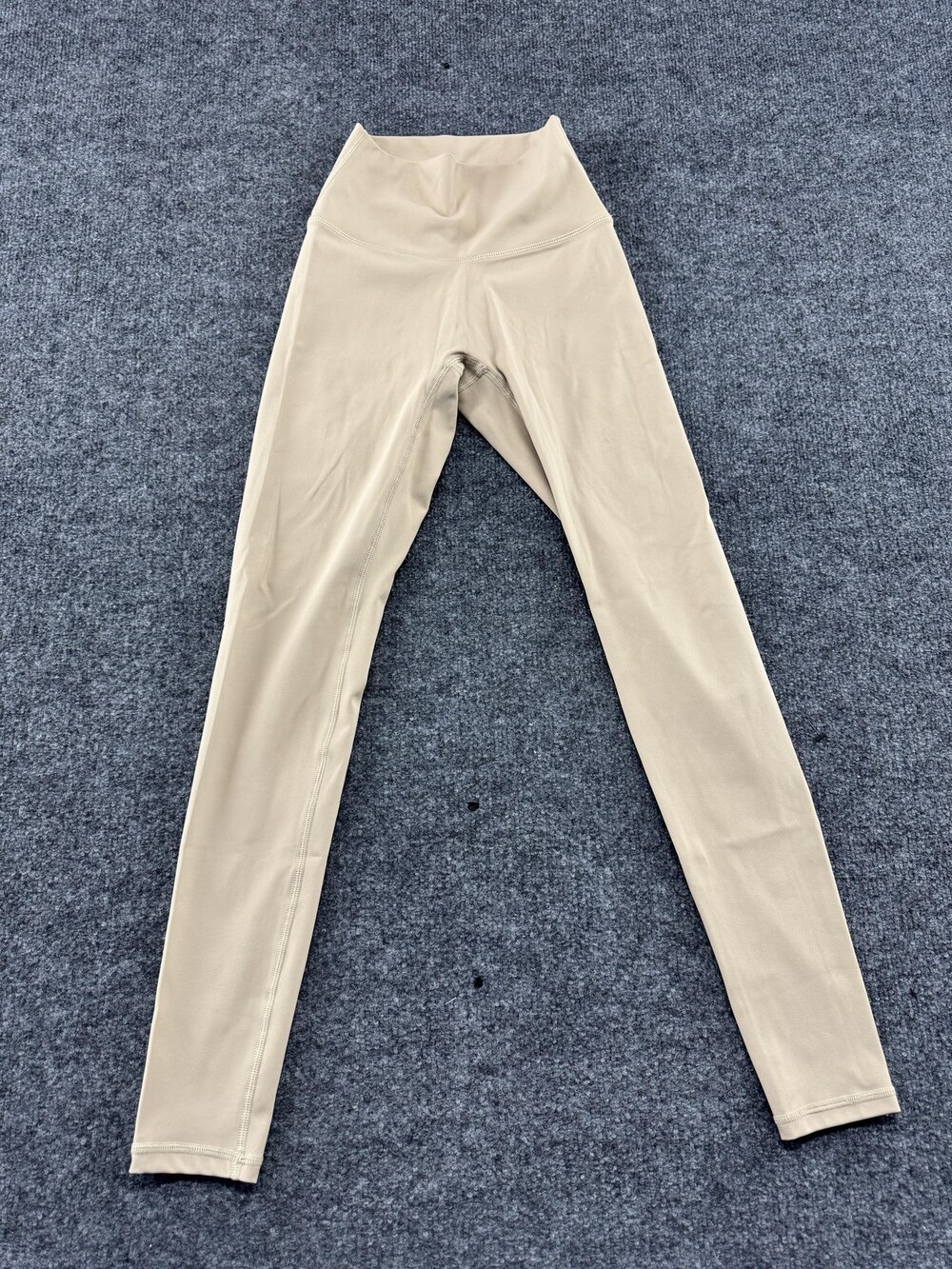 NVGTN Leggings Womens Small Beige High Waist 27 Inseam Nylon Spandex Yoga Gym